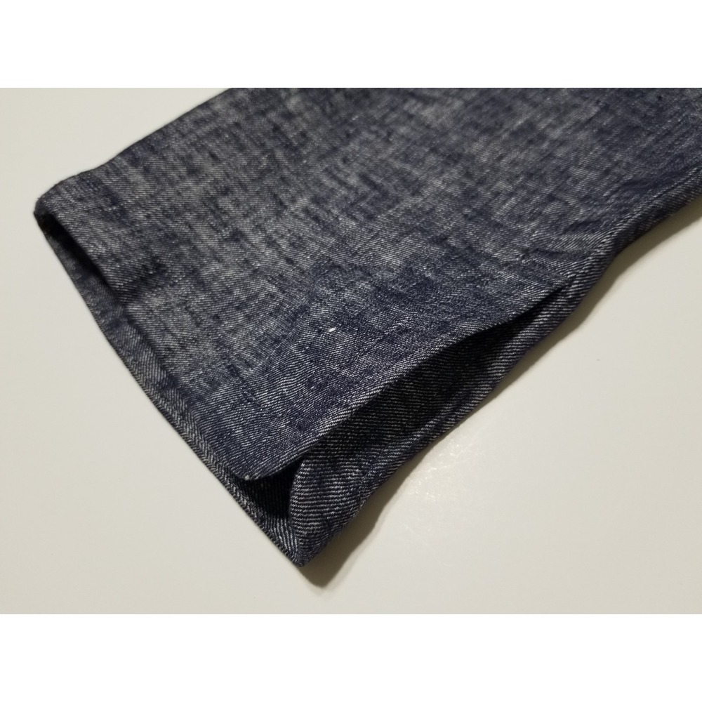 Theory Thorina Tierra Wash Linen Cropped Pants Deep Denim NWT Size 4 $285 - Picture 13 of 16